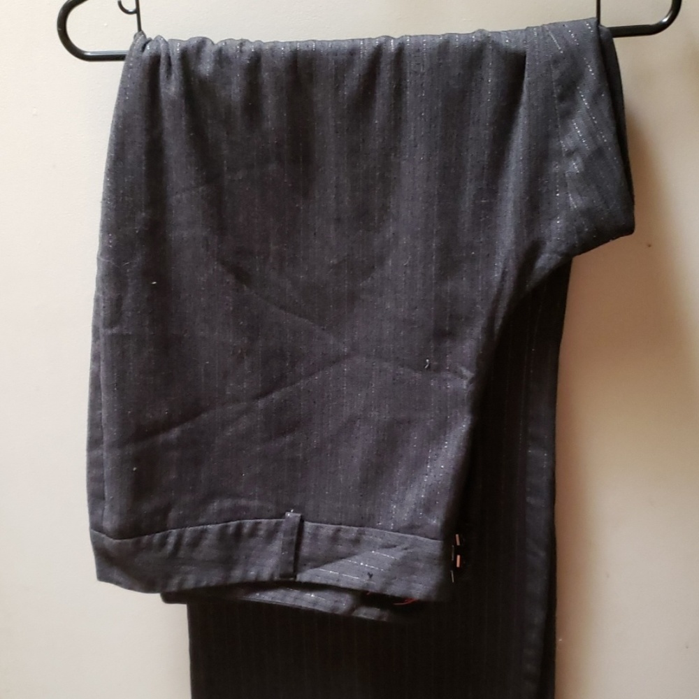 Silver pinstripe dress pants